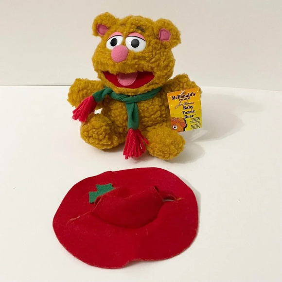 Vtg 1988 Christmas Muppet Baby Fozzie Bear Plush Xmas Holiday 7 Inch  Tall Toy - Picture 10 of 16